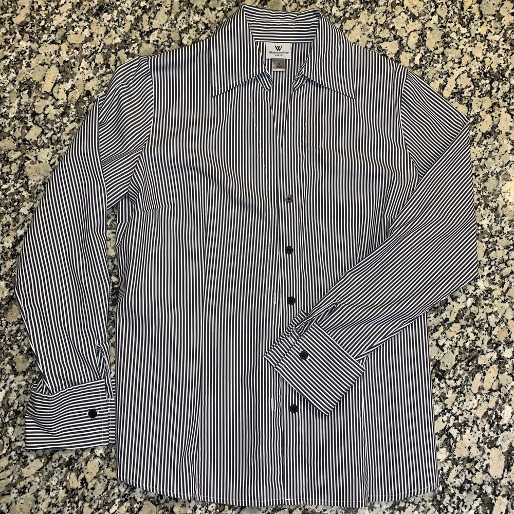 Striped button down